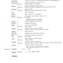 Children of Andrew O'Leary