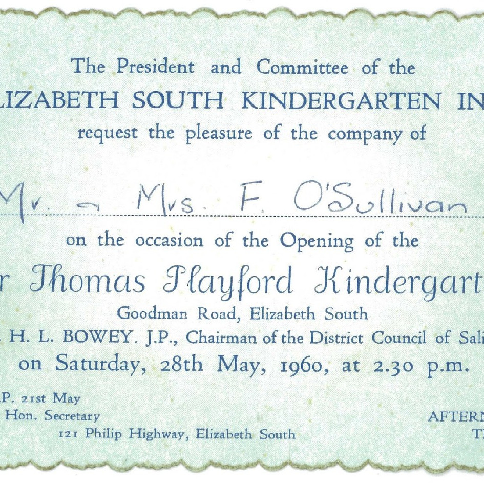 Sir Thomas Playford Kindergarten