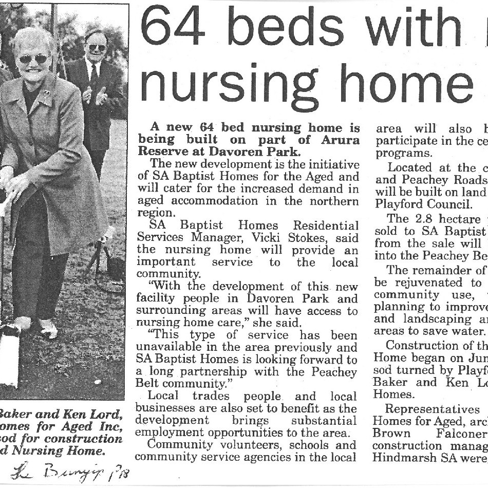 Aged Care Facilities at Davoren Park