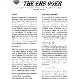 Matriculation Class of Elizabeth High School from 1969 Newsletter No.6