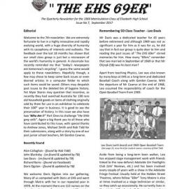 Matriculation Class of Elizabeth High School from 1969 Newsletter No.7