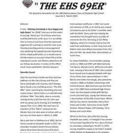 Matriculation Class of Elizabeth High School from 1969 Newsletter No.9