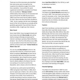 Matriculation Class of Elizabeth High School from 1969 Newsletter No.1 Supplement