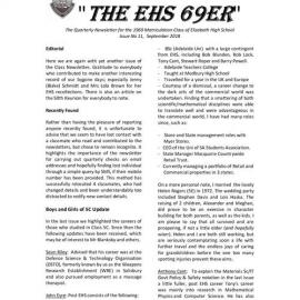 Matriculation Class of Elizabeth High School from 1969 Newsletter No.11