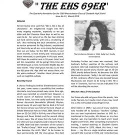 Matriculation Class of Elizabeth High School from 1969 Newsletter No.13