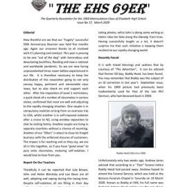 Matriculation Class of Elizabeth High School from 1969 Newsletter No.17