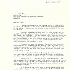 Elizabeth Relay Messages, 1963