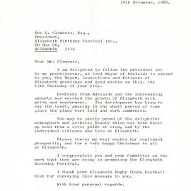 Elizabeth Relay Messages, 1968