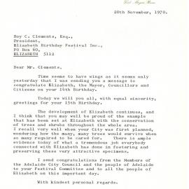 Elizabeth Relay Messages, 1970