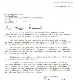 Elizabeth Relay Messages, 1973