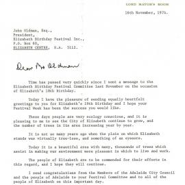 Elizabeth Relay Messages, 1974