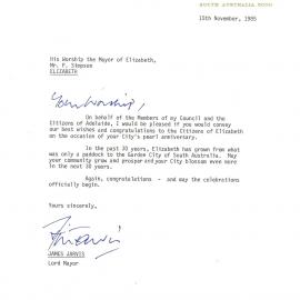 Elizabeth Relay Messages, 1985