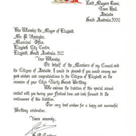 Elizabeth Relay Messages, 1987