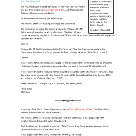 Munno Para East Council Minutes 1854