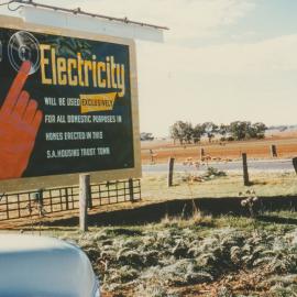 Electricity Sign at Elizabeth