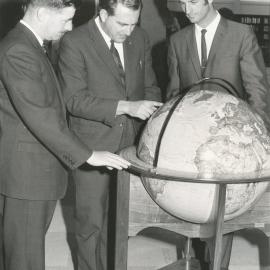 Presentation of globe to Elizabeth Library: 1969