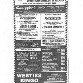 West of Elizabeth Working Men's Club