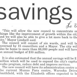 Merger Savings of $1m.