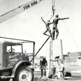 Dancing figures statue, Elizabeth City Centre: 1963