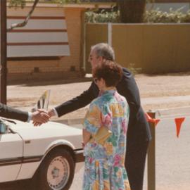 Duke of Edinburgh visits Elizabeth: 1986