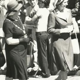 Royal Visit, Queen Elizabeth II with Mrs Eastland.