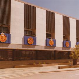 Windsor building decorated for the Royal Visit: 1977.