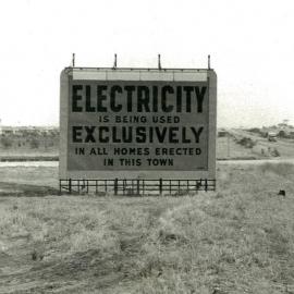 Sign at junction of Main North Road and Judd Road: 1958