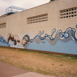 Mural on external wall at Elizabeth Swimming Centre