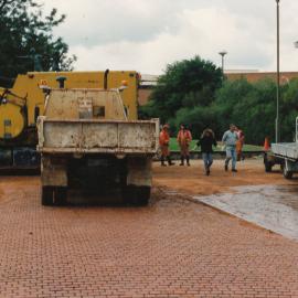 Flood in Elizabeth City Centre, due to burst water main