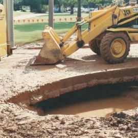 Flood in Elizabeth City Centre, due to burst water main