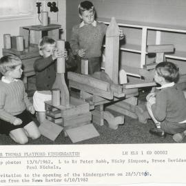 Sir Thomas Playford Kindergarten: 1962.