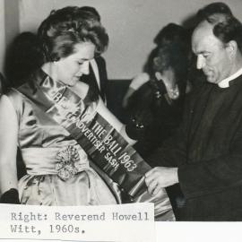 Rev. Howell Witt presents a sash: 1963
