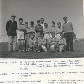 Elizabeth North Primary School Soccer Team: 1961