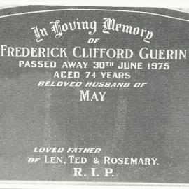 Frederick Guerin's tombstone