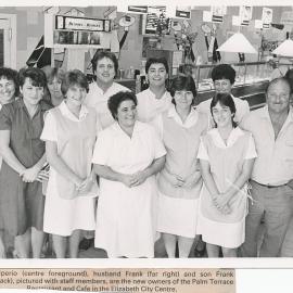 Belperio family and staff in the Palm Terrace Restaurant and Cafe