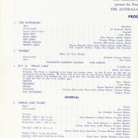 Elizabeth Civic Theatres Souvenir Programme 