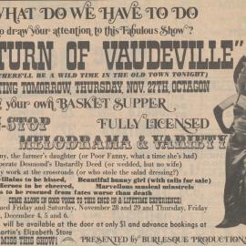 Return to Vaudeville