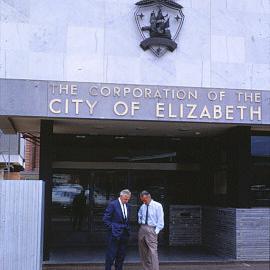Bill Whicker and Sir Henry Wells at Elizabeth: 1968