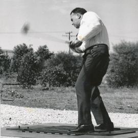 Bill Pinnock at the Driving range on Main North Road