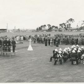Anzac Day service, Ridley Reserve: 1961
