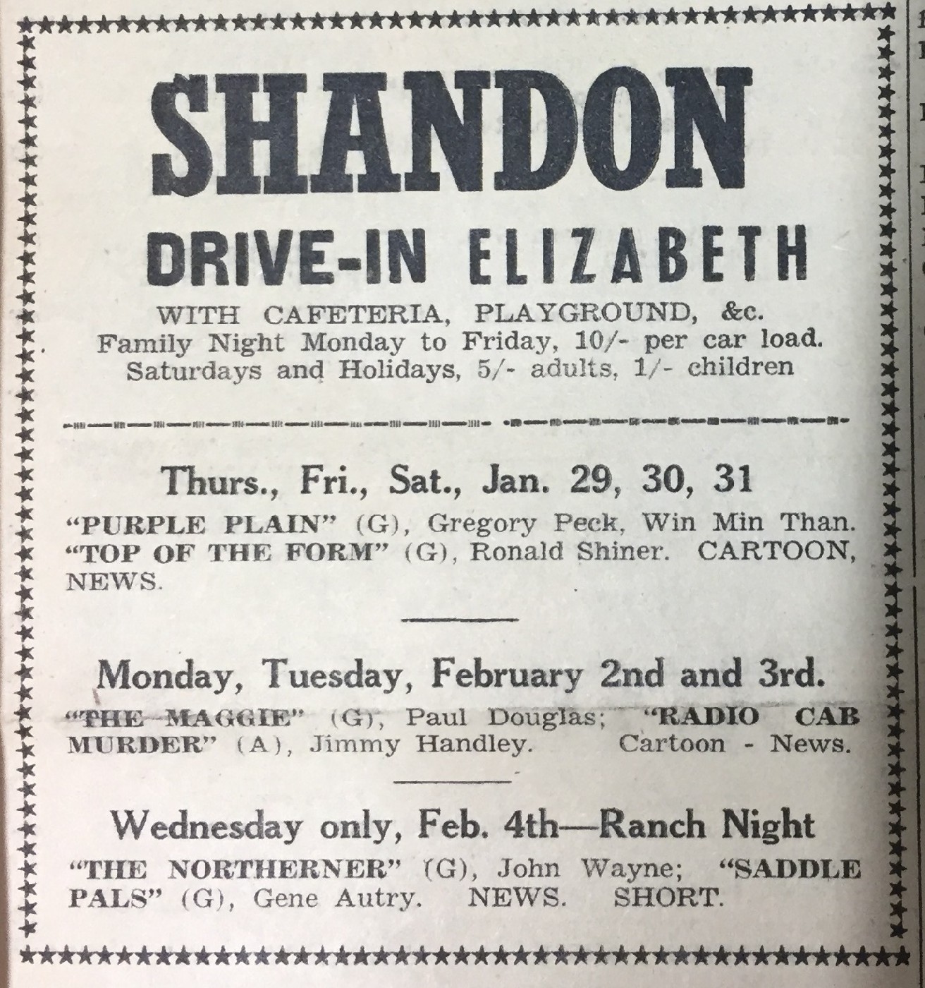 Shandon Drive-In, Hillbank