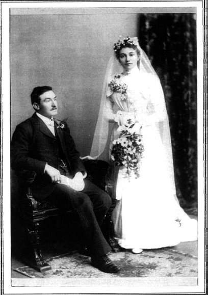 Samuel James Johns and Alice Jane Tilley on their wedding day.