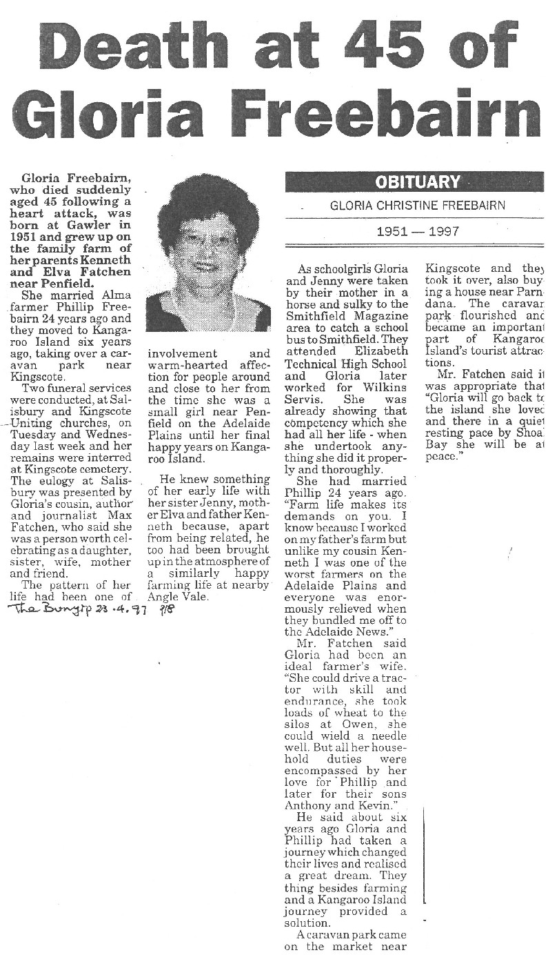 Gloria Christine Freebairn